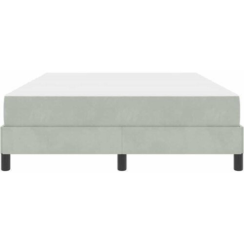  Krevet s opruga kutije Svijetlo siva 140 x 190 cm tkanina Slike