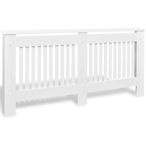  Pokrovi za radiatorje 2 kosa MDF 172 cm beli Slike