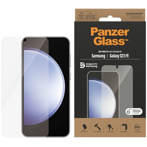 PanzerGlass za&amp;scaron;titno staklo za Samsung Galaxy S23 FE ultra wide fit antibacterial Slike