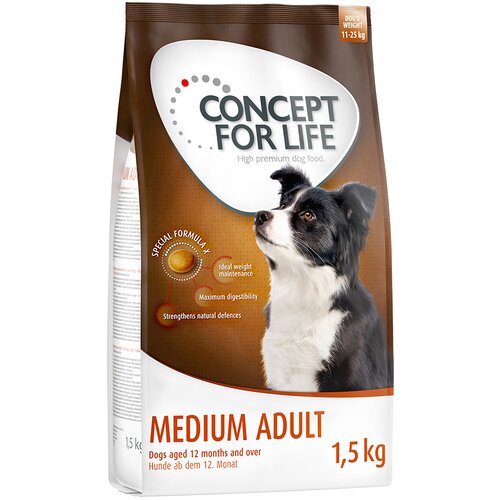 Concept for Life x 1 kg / 1.5 kg Concept for Life po posebni ceni! - 4 x 1,5 kg Medium Adult Slike