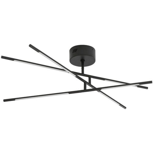 Nova Luce Črna kovinska LED zatemnitvena stropna svetilka s senčilom iz akrilnega stekla 77x84 cm Raccio &ndash; Cene