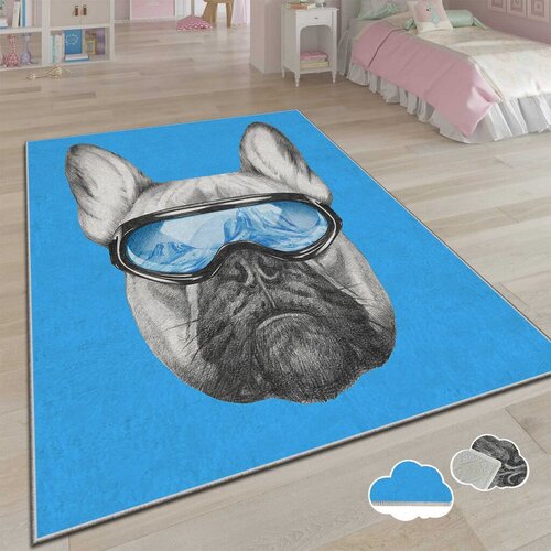 Conceptum Hypnose Tepih Csbrghl-333, Pravougaoni, 100x180 cm, Plavo-sivi Cene