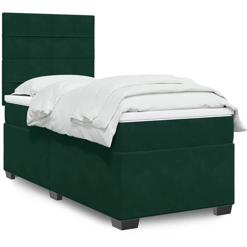 Box spring krevet s madracem tamnozeleni 90x200 cm bar&scaron;unasti Cijene