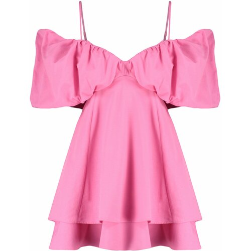 Trendyol Pink Waist Opening/Skater Woven Poplin Elegant Evening Dress Slike