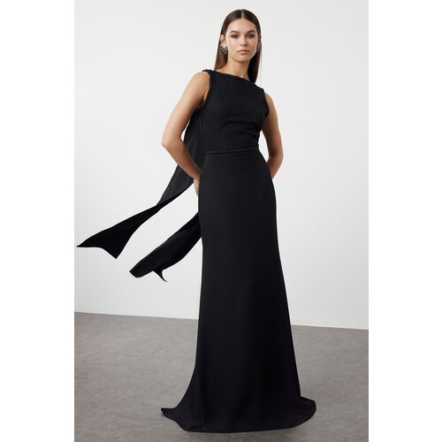 Trendyol Black Fitted Woven Long Evening Dress & Graduation Dress Cijene