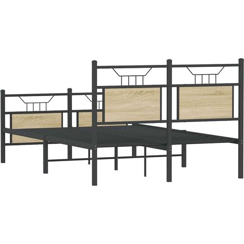 VidaXL Okvir kreveta bez madraca boja hrasta sonome 120x200 cm drveni Slike