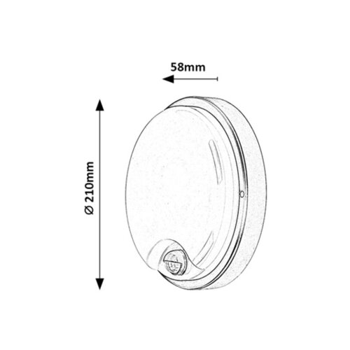 Rabalux 77214 - LED spolja&amp;scaron;nje zidno svetlo sa senzorom LONATO LED/18W/230V IP65 belo Slike