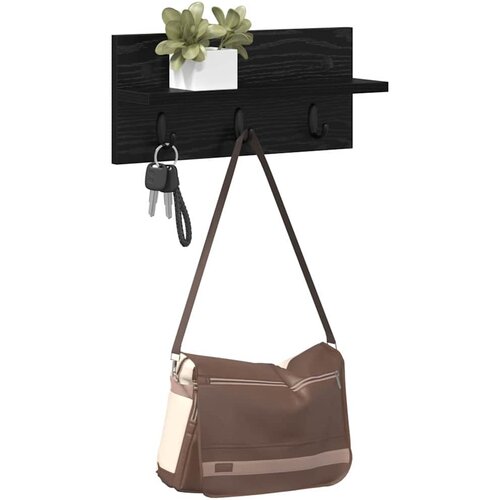  Vje&amp;scaron;alica za kapute na zidu Zidne Crni hrast 40 x 10,5 x 18 cm Slike