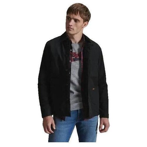 Superdry Srajce z dolgimi rokavi Chemise Utility Mix Overshirt Črna Cene