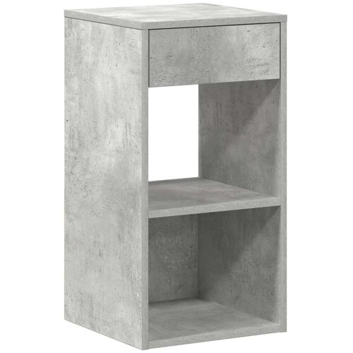 Maison Chic Nočna omarica - Nočna miza z predalom betonsko siva 35x34x66,5 cm, (21687392) Slike