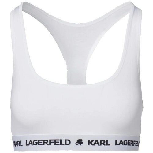 Karl Lagerfeld Spodnje hlače LOGO BRALETTE Bela Cene