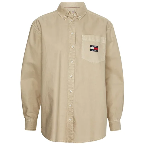 Tommy Hilfiger Jeans Tommy Jeans Shirt - TJW BADGE BOYFRIEND SHIRT beige