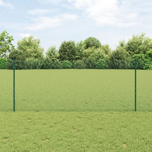 VidaXL Zavarena Žičana Ograda sa 22 U Stuba Zelena 1x50 m Čelik Slike