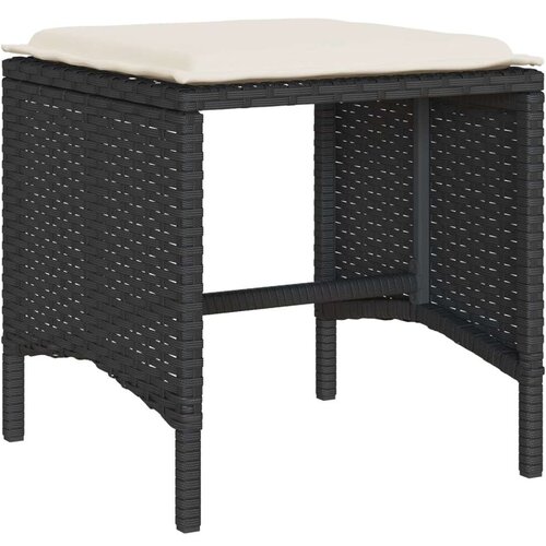 VidaXL 6-dijelni set vrtnih sofa s jastucima crni od poliratana Slike