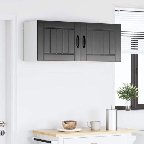  Ormar za Zid Lucca 2 pcs Crna 50 x 31 x 40 cm Konstruirano drvo Slike