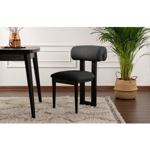 Hanah home stolica natura - black, dark grey dark greyblack chair set (2 pieces) Cene