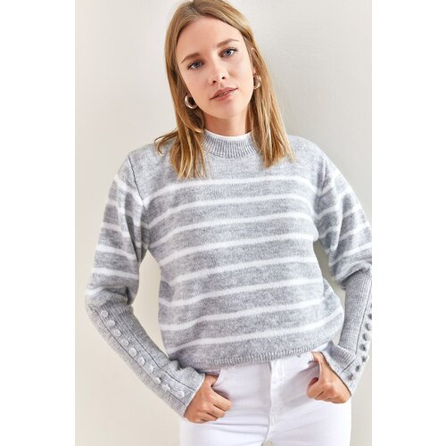 Bianco Lucci Sweater - Gray - Regular fit Cene