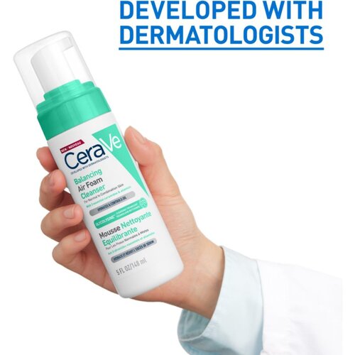 CeraVe Cleansers Balancing Air Foam Cleanser čistilna pena za normalno do me&amp;scaron;ano kožo 148 ml Slike