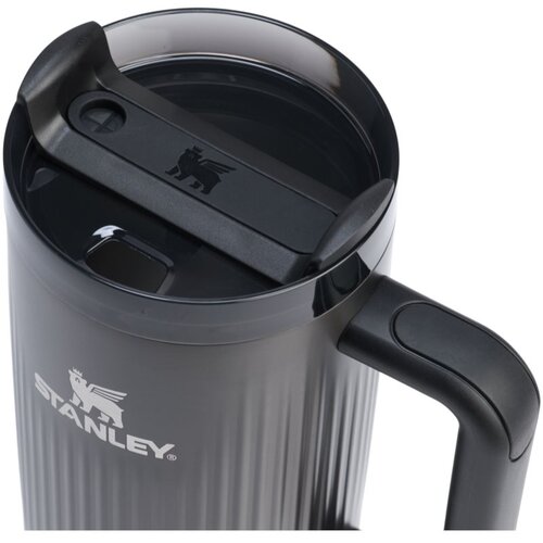 Stanley Quencher H2.O Fluted Tumbler lonček iz nerjavečega jekla s slamico velik Black PVD 1180 ml Slike