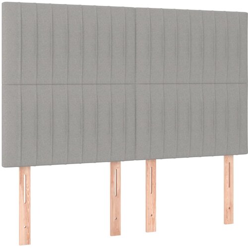  LED uzglavlje svjetlosivo 144x5x118/128 cm od tkanine Slike
