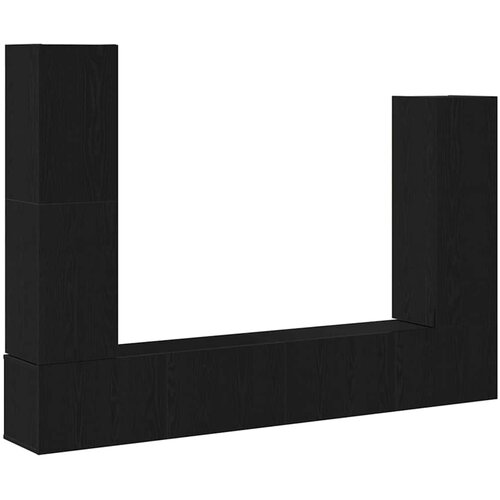 vidaXL Komplet TV omaric 6 pcs Črna Orehovina Konstruiran les, (5000098387) Cene