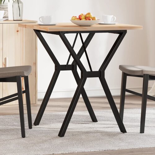  Blagovaonski stol Y-oblika 70x70x75,5 cm od borovine i čelik Slike