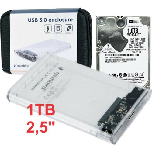 Wd HDD 2.5 * 1TB SET USB 3.0 SATA eksterno kućište + 1TB EE2-U3S9-6 (3999) Slike