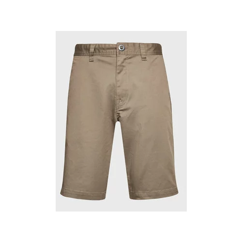 Volcom Kratke hlače iz tkanine Frickin A0912300 Rjava Regular Fit