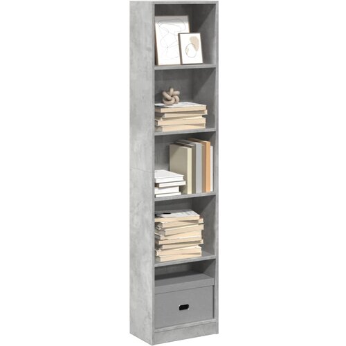 Regal za knjige boja betona 40x24x176 cm konstruirano drvo Cijene