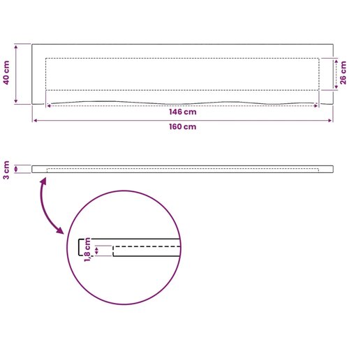  Pravokutni stolni vrh 160 x 40 x 3 cm Pravokutni - Prirodna 90 x 55 x 3 5 cm Živi rub 1 strana Slike