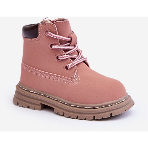 Boto Children's Trapper Boots with a Zip Pink Bansi Cene