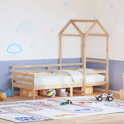  Dnevni krevet s krovom 90 x 190 cm od masivne borovine - Prirodna 90 x 190 cm Cijene