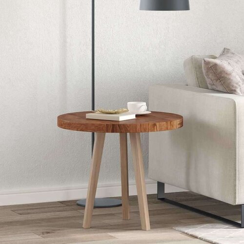 VidaXL gornji dio stola tamno smeđa &amp;Oslash; 60 x 4 cm čvrsto drvo hrasta Slike