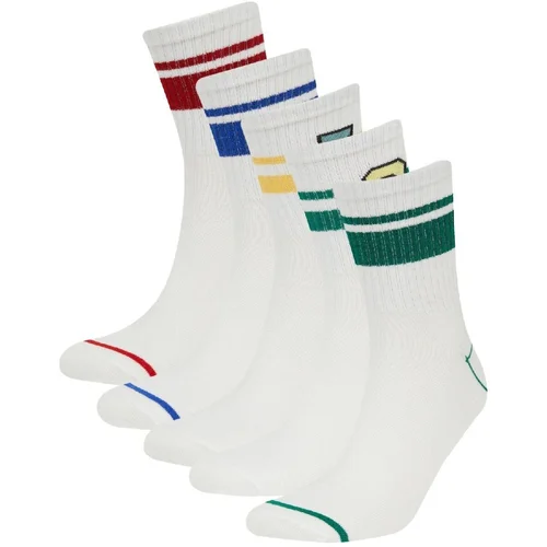 Defacto Men's Comfortable Elastic 5-Pack Cotton Ankle Socks