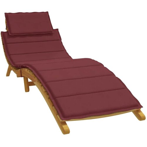  Jastuk za ležaljku pro&amp;scaron;arani vino crvena 186x58x4 cm od tkanine - pro&amp;scaron;arana crvena boja vina 1 Slike