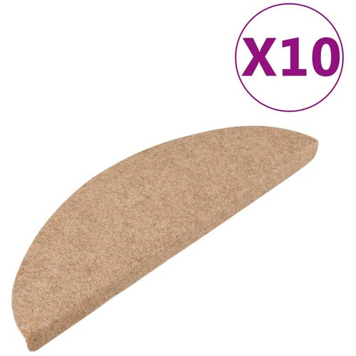 Maison Chic Samolepilne preproge za stopnice 10 kosov bež 65x22,5x3,5 cm, (22120903) Cene