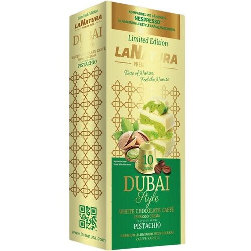 La_Natura_Lifestyle La Natura Lifestyle Kapsule za kafu Alu Dubai Style Coffee White Chocolate Pistachio 10 kapsula Slike