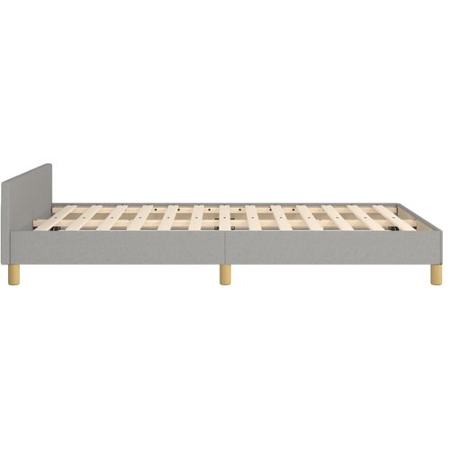  Okvir kreveta bez madraca svjetlosivi 120 x 200 cm od tkanine Slike