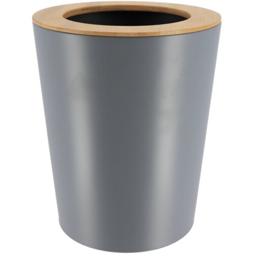Tendance kanta za smeće s otvorom na poklopcu 5 l metal/bambus, siva Cijene