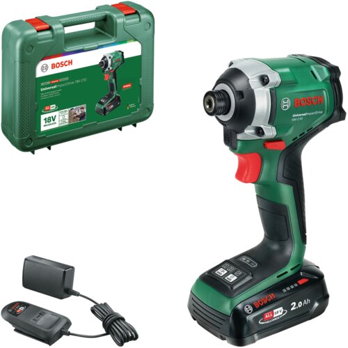 Bosch Aku udarni odvijač UID 18V‑210, 1&times;2.0 V, Punjač, Kofer 06039E7001 Cene