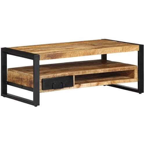 VidaXL Kava miza 90x50x36 cm Masivni neobdelan les Mango Slike