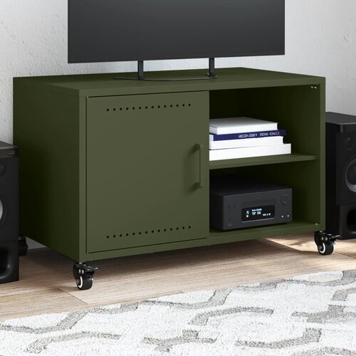 vidaXL TV ormarić maslinastozeleni 68x39x43,5 cm hladno valjani čelik Cijene