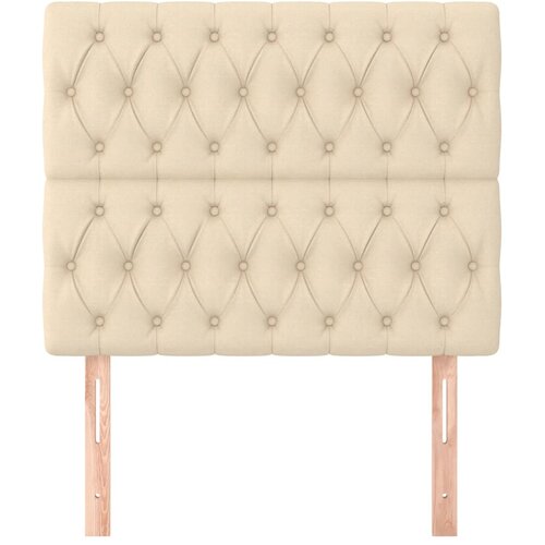  Uzglavlje krem boje 90x7x118/128 cm tkanina Slike