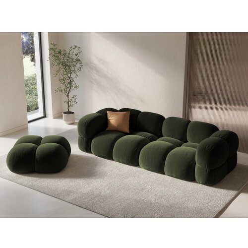 Cosmopolitan Design Zelena žametna sedežna garnitura 250 cm Loretto &amp;ndash; Slike