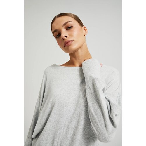 Moodo Women's smooth sweater - gray Slike