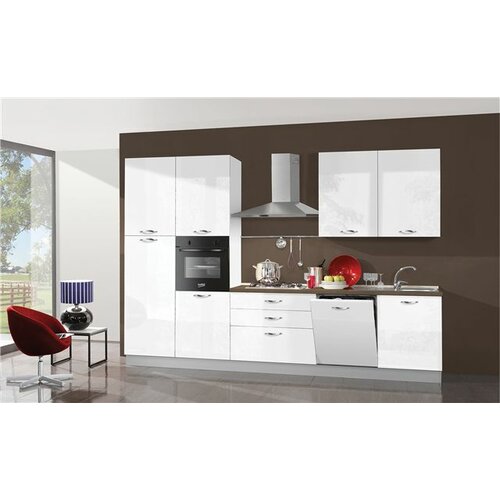Kuhinjski blok Gio sa aparatima bela, leva Slike