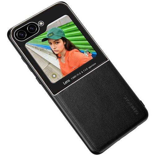 Leather maska za Samsung Galaxy Z Flip6 5G - Black Cijene