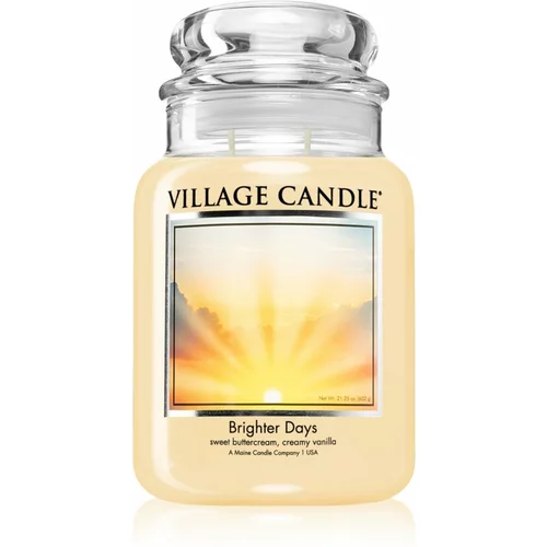 Village Candle Brighter Days dišeča sveča (Glass Lid) 602 g