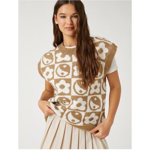 Koton Sweater Vest - Ecru - Regular fit Slike