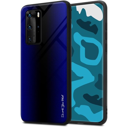 Cadorabo Ohi&scaron;je, združljiv s Huawei - Stripe Optics v kobaltu vijolični - za&scaron;čitni pokrov iz silikona TPU in hrbet iz kaljenega stekla, (20578176) Cene